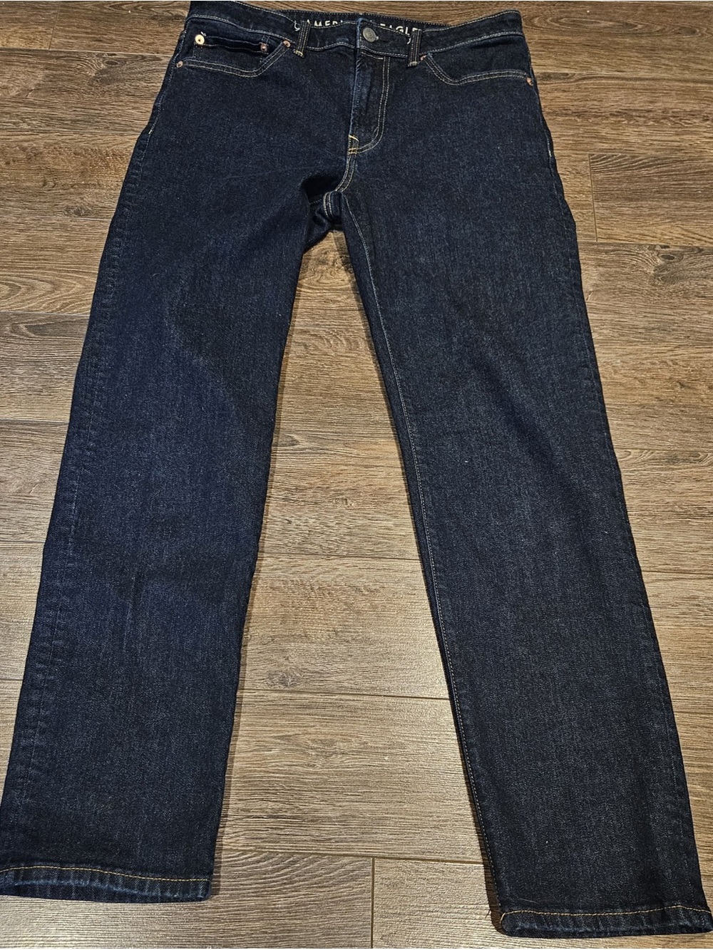 American Eagle Men’s Athletic Straight Jeans 32x36 – Dark Indigo